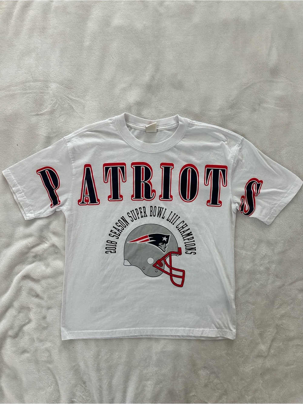 Abercrombie New England Patriots Boxy Shirt Women's SZ XS NFL Super Bowl 2018
